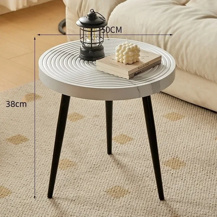 Multi-functional Annual ring side few sofa side few living room coffee table living room Oasis Select White 50-38