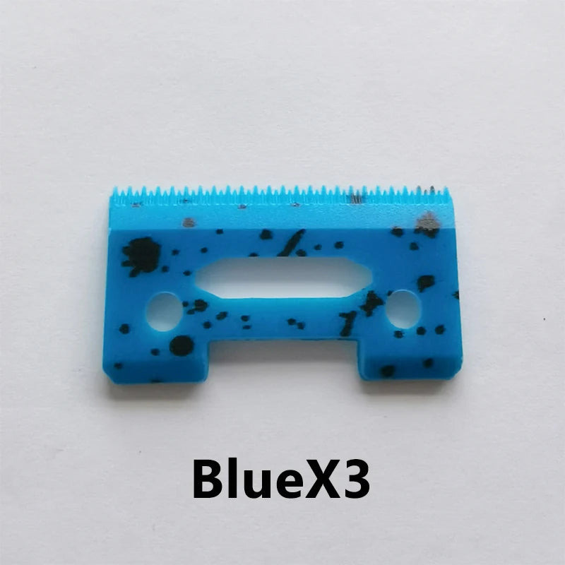 1/3/5Pcs Ceramic Clipper Blades Professional Head Replacement Barber Accessories Solid Color/Camouflage Color Ceramic Blade Oasis Select 110-BlueX3