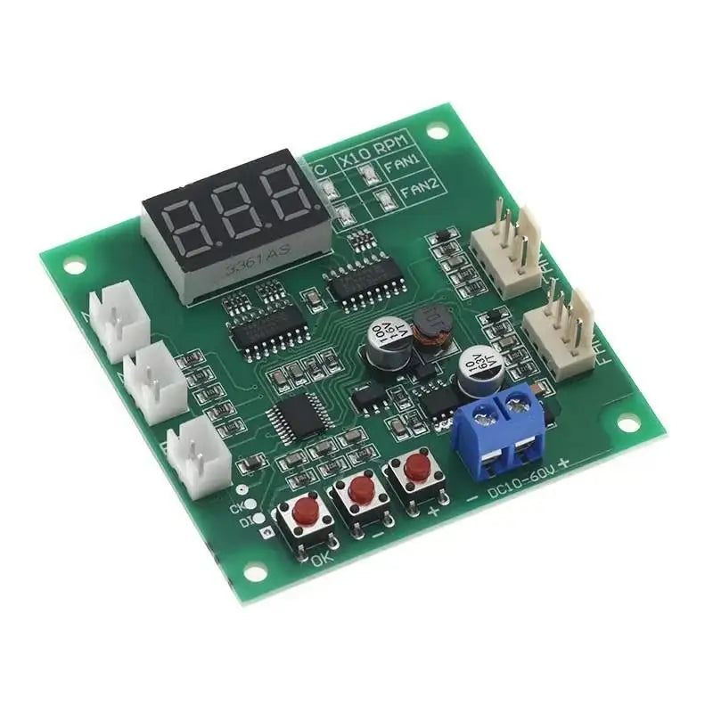 1 Set PC Fan Motor Speed Controller 4 Wire 2 Channel PWM Fan Temperature Controller LED Digital Thermostat DC 12V 24V Heat Sink Oasis Select