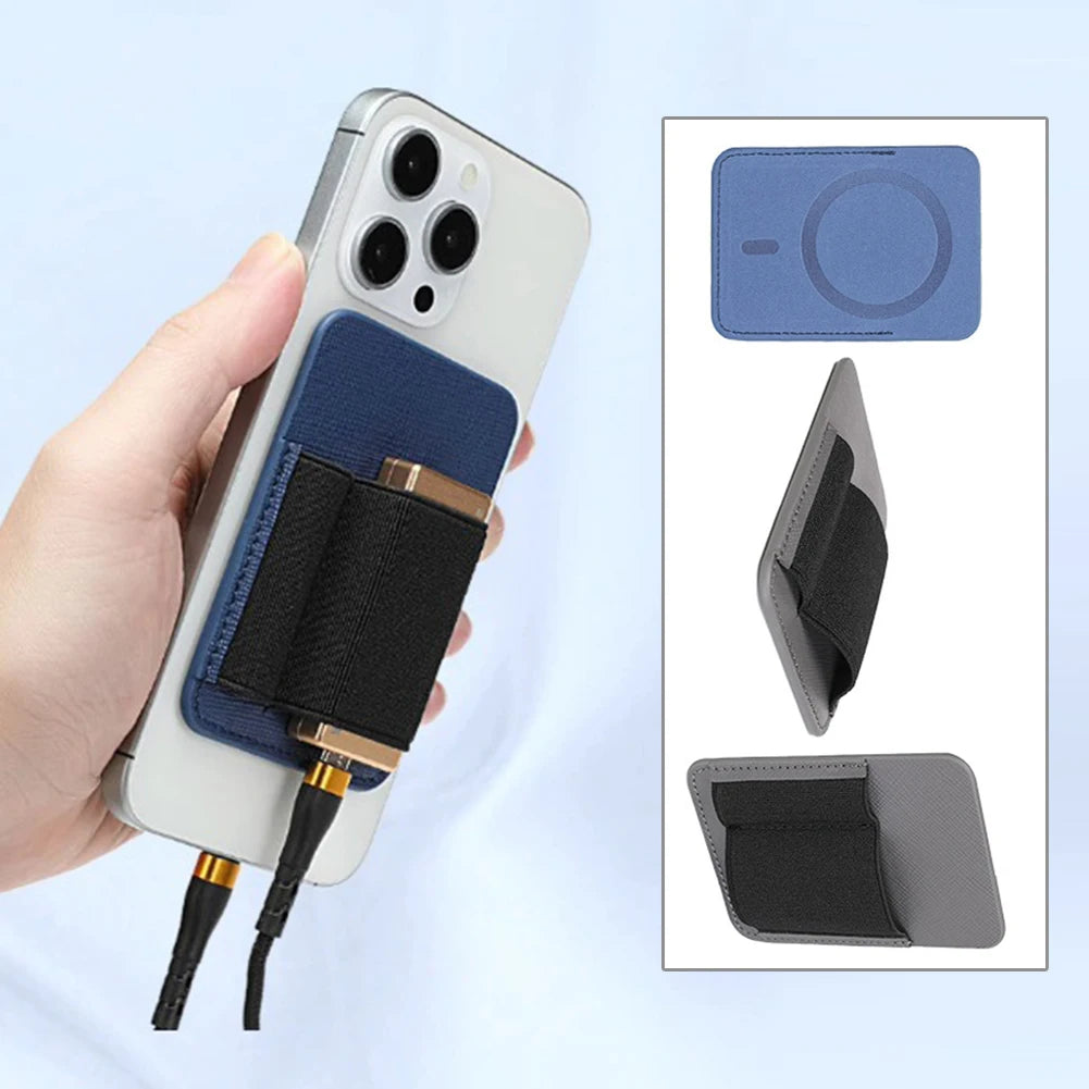 MagSafe DAC Leather Pouch – Magnetic Lock & Elastic Bands