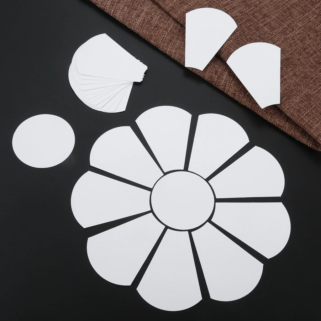 44Pcs/Bag 39/56/71mm Dresden Paper Plate Paper Mold For Patchwork Works 40 Pieces Petal + Round Flower Core 4 Pieces DIY Craft Oasis Select