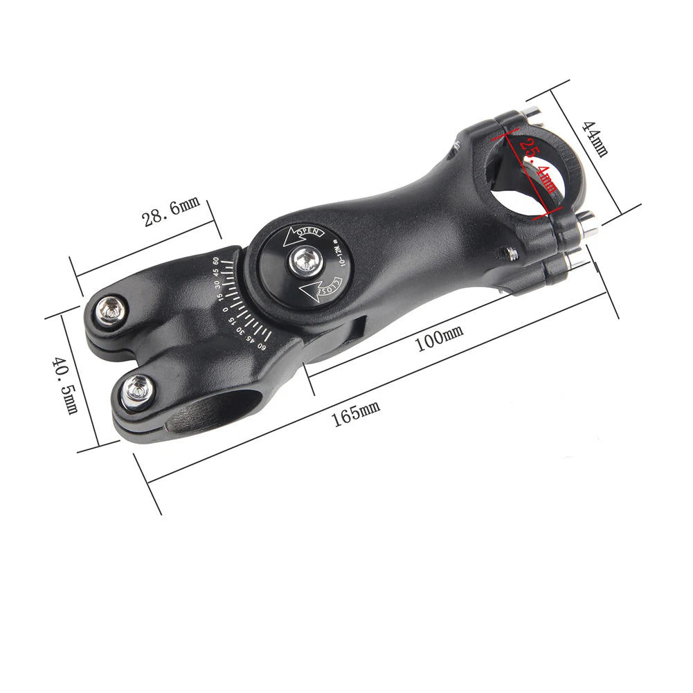 Bike Handlebar Stem Riser 25.4/31.8mm Adjustable Handlebar For Mountain Bike Aluminum Alloy Forged Stem Cycling Replace Parts Oasis Select 25.4-100MM