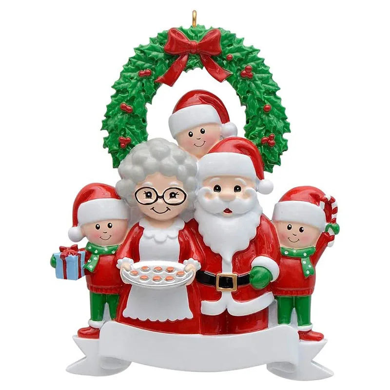 Personalized Family Christmas Tree Ornament – Santa Pendant Christmas Tree Ornament Oasis Select C