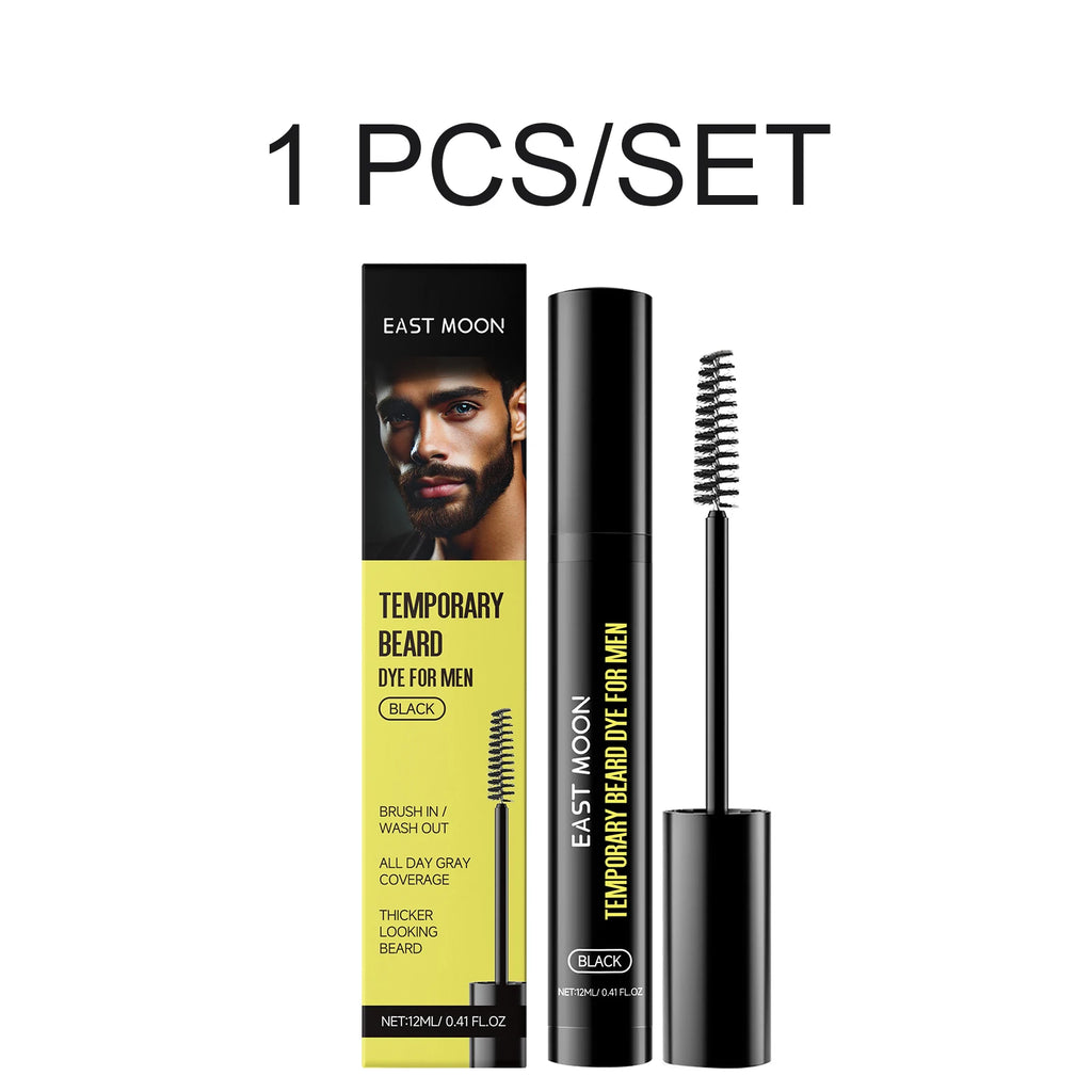 Natural Black Beard Dye for Men Moustache Filler Waterproof Shaping Nourishing Portable Pernmanent Coloring Beard Dyeing Pen Oasis Select 1 PCS