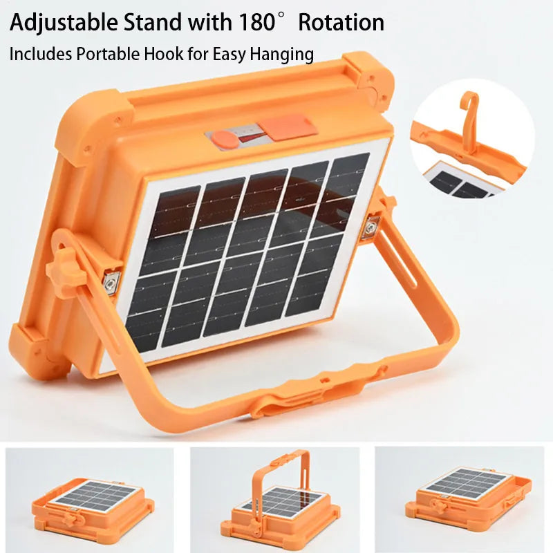 Powerful Magnet Flashlight Repair Emergency Lamp Solar Rechargeable Camping Lantern High Power Bank LED Tent Light Oasis Select