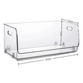 Clear Stackable Open-Front Plastic Storage Bins – 2-Pack