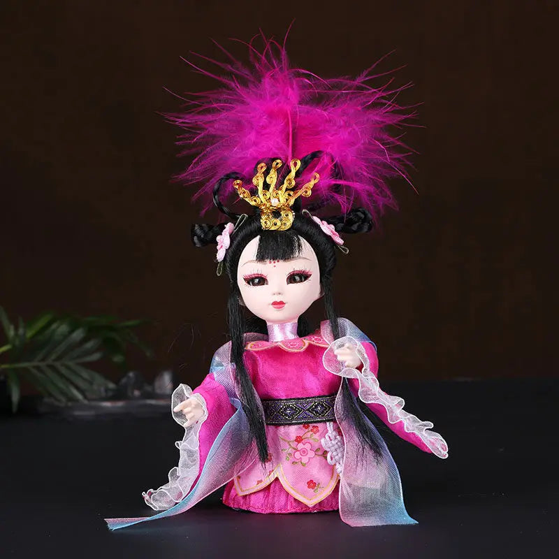 Chinese-style Themed Gifts for Foreigners Peking Opera Facial Makeup Memorabilia Silk Figurine Dolls and Decorative Ornaments Oasis Select Diao chan 10x15cm