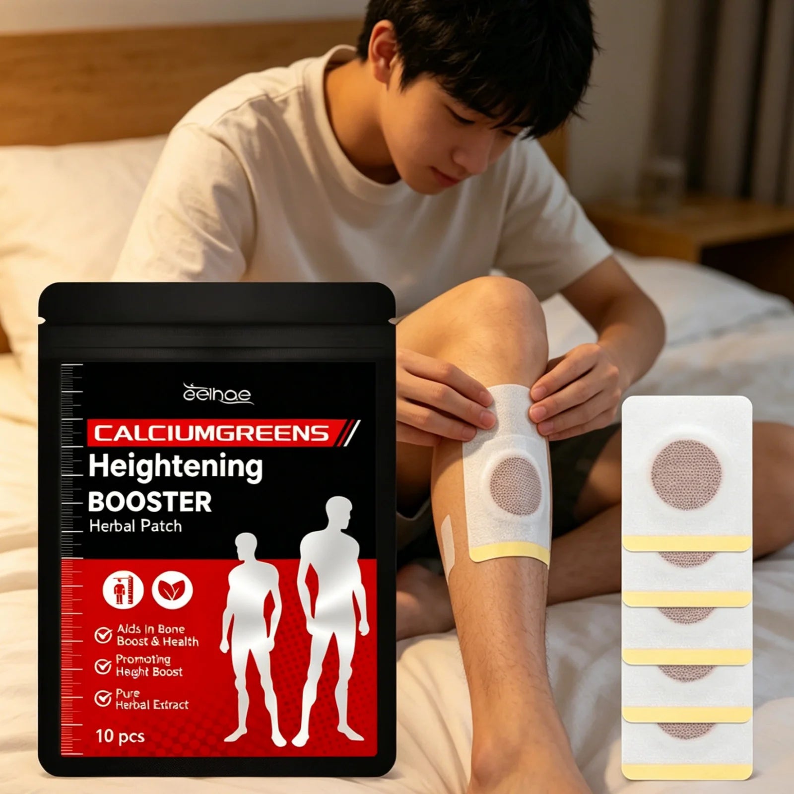 EELHOE Herbal Height Growth Foot Patch – 10 Pack, Fatigue Relief Herbal Foot Patch Oasis Select