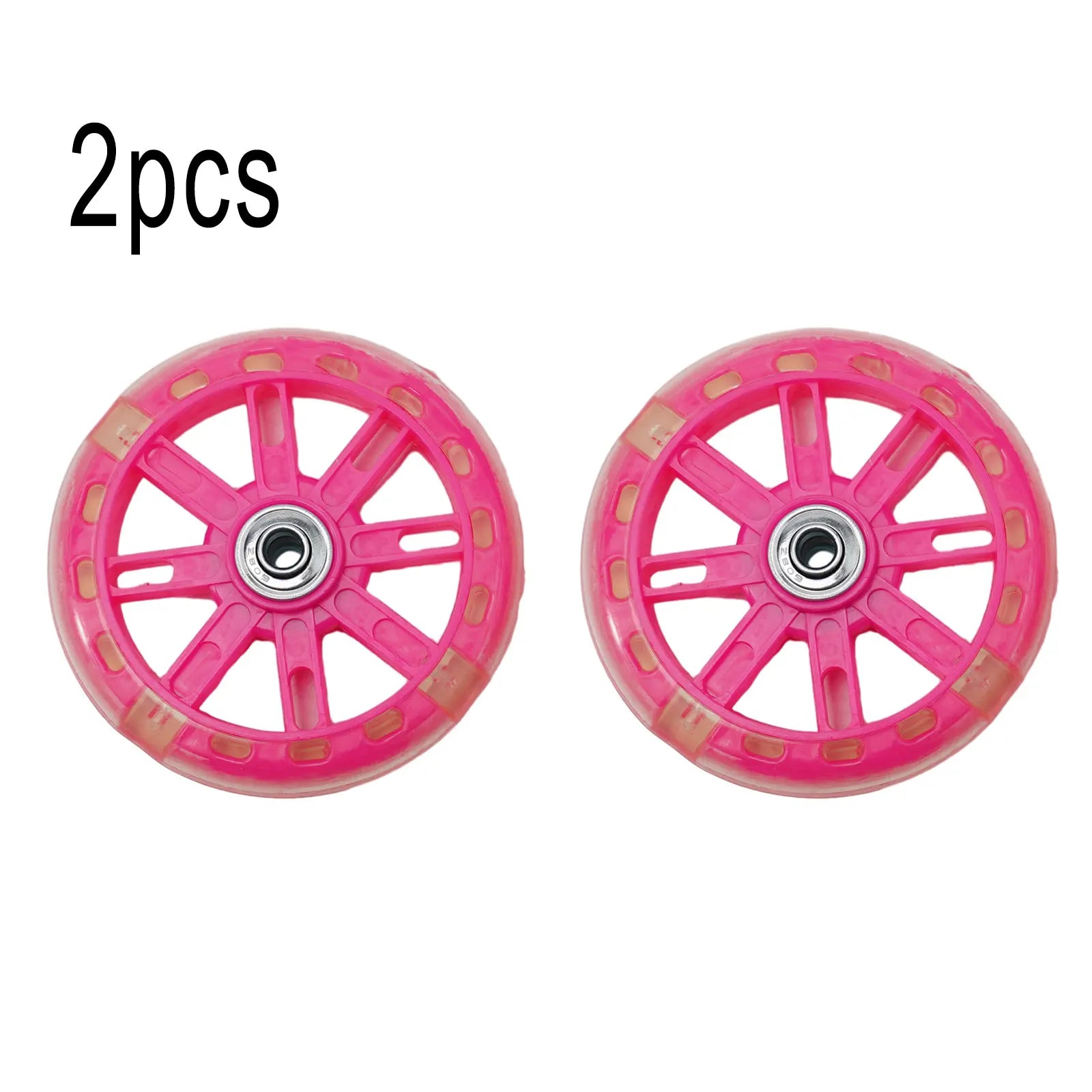 LED Flash Scooter Wheel 110mm Children Scooter Replacement Wheels 5 Colors Lighting Outdoor Bike Accessories Bearing Assist Tool Oasis Select Pink