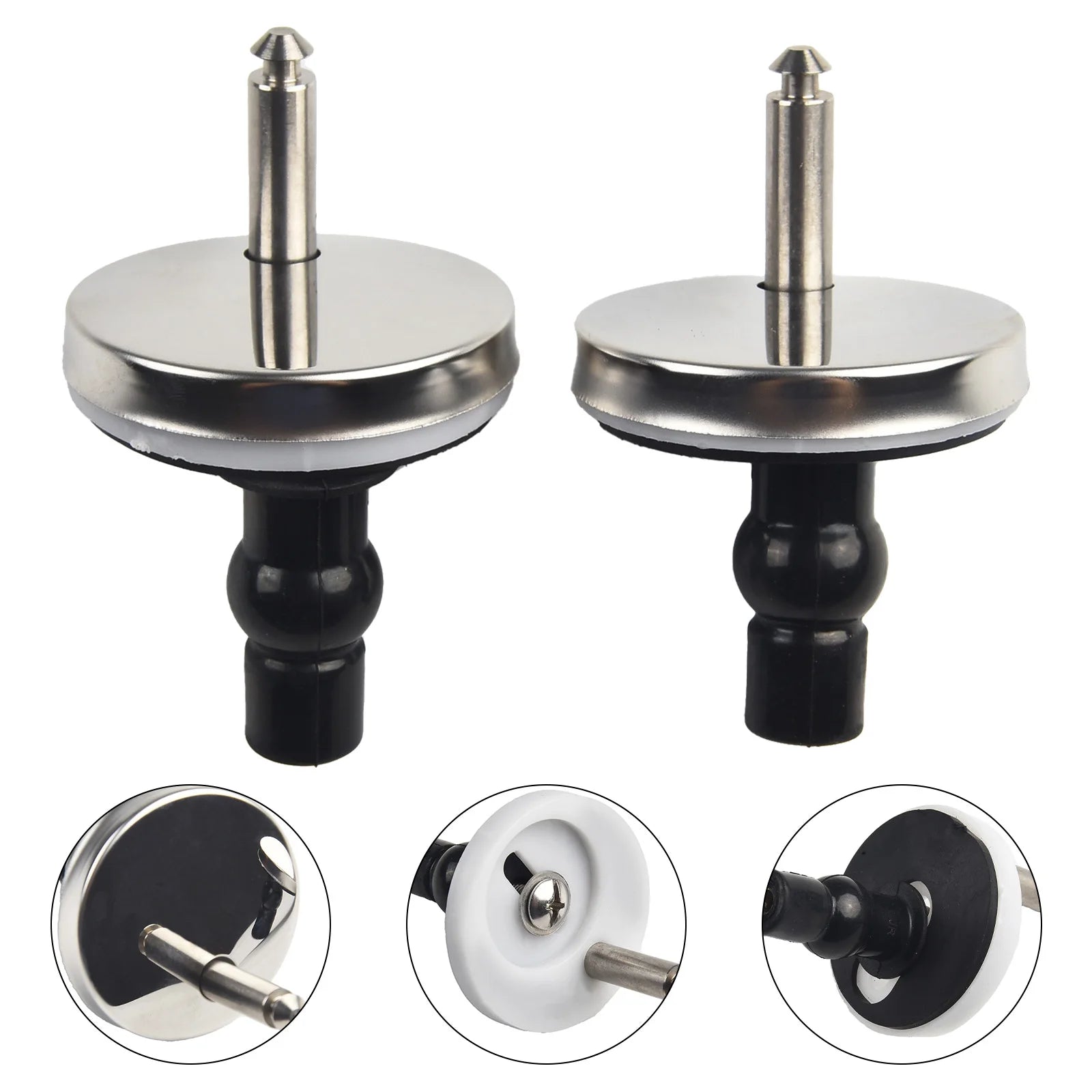 2pcs Toilet Seats Top Fix Hinge Home Hardware Toilet Seat Hinges Soft Release Quick Fit Replacement Toilet Cover Accessories Oasis Select