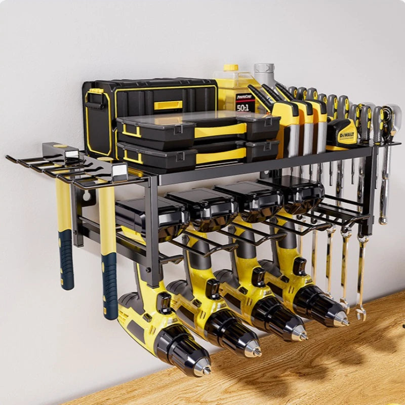 Multi-layer power tool storage rack Wall-mounted hand drill tool rack Garage screwdriver bracket Tool storage rack Oasis Select