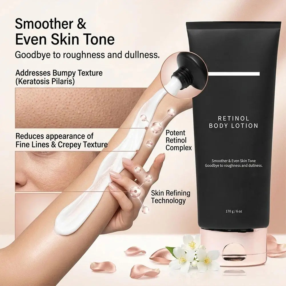 Retinol Body Lotion Moisturizing Firming Body Cream for Crepey Skin, Daily Hydrating Retinol Lotion for Neck & All Body Skincare Oasis Select