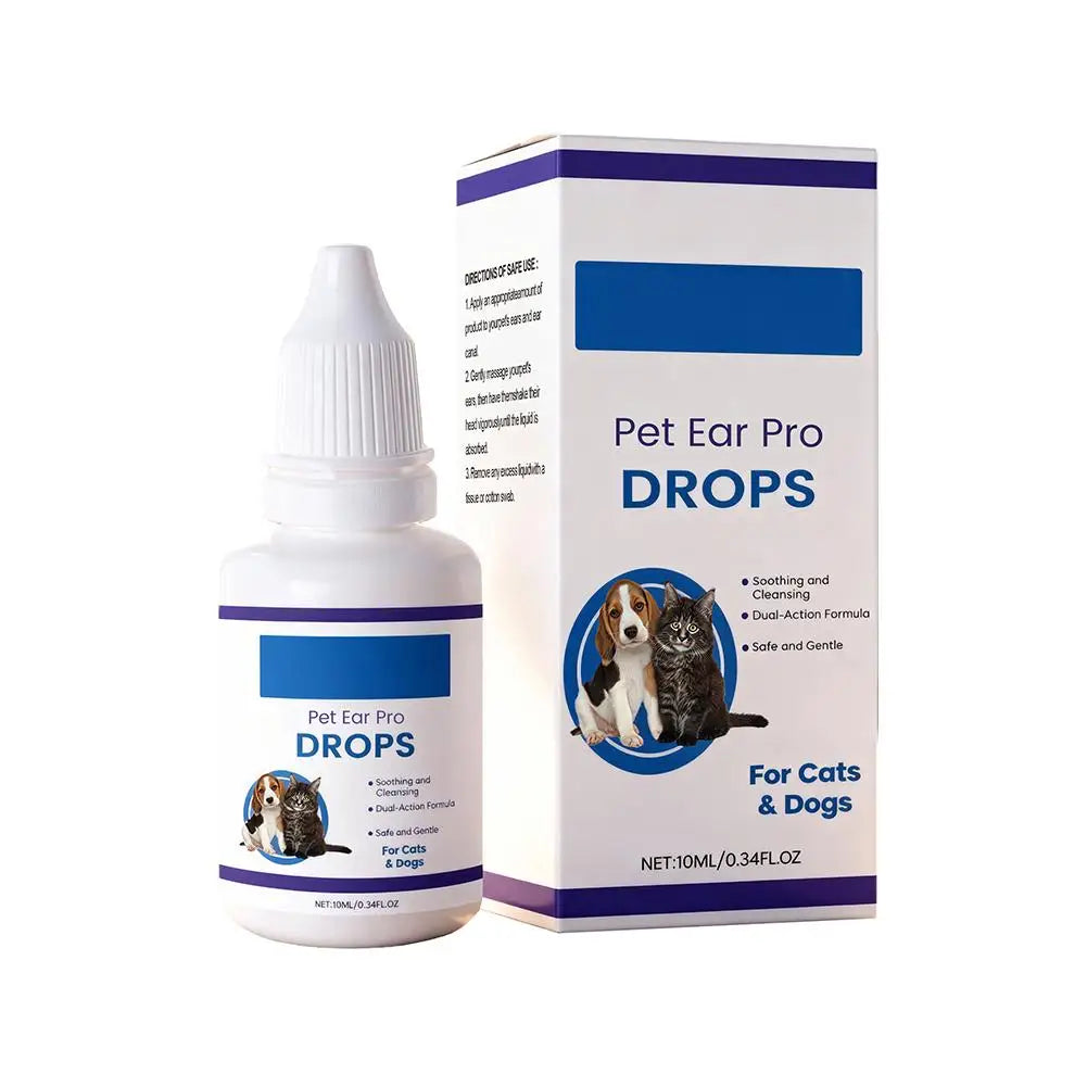 Pet Ear Care Drops For Sensitive Dogs Cats Safe & Effective 1/2/3 BOX Relieve Itching Reduce Odor Pet Earwaxr Cleaning Liquid Oasis Select A