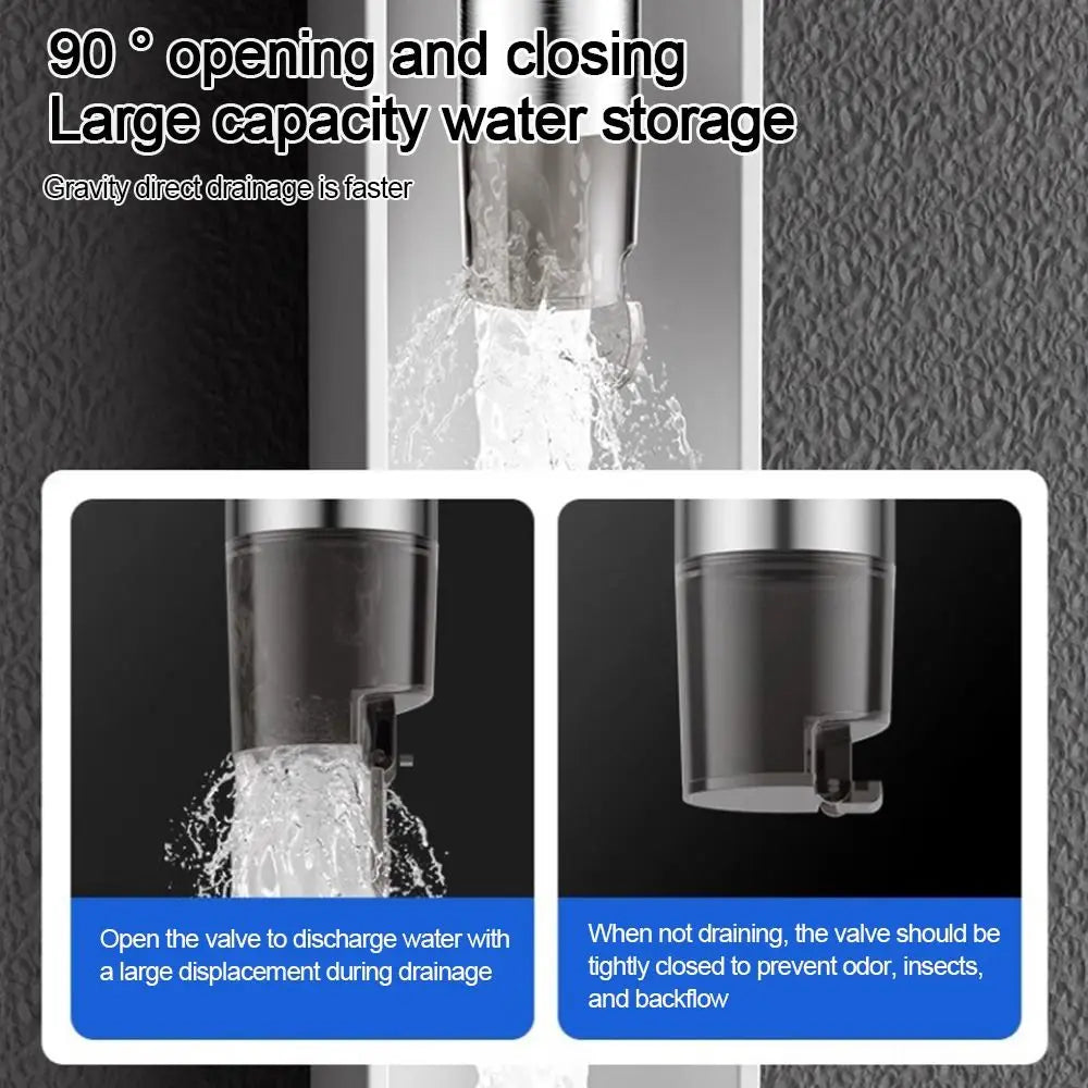 Stainless Steel Floor Drain Core Anti Odor Easy Install Removable Seal Stopper Odor Control Insect Proof Sewer Strainer Plug Oasis Select