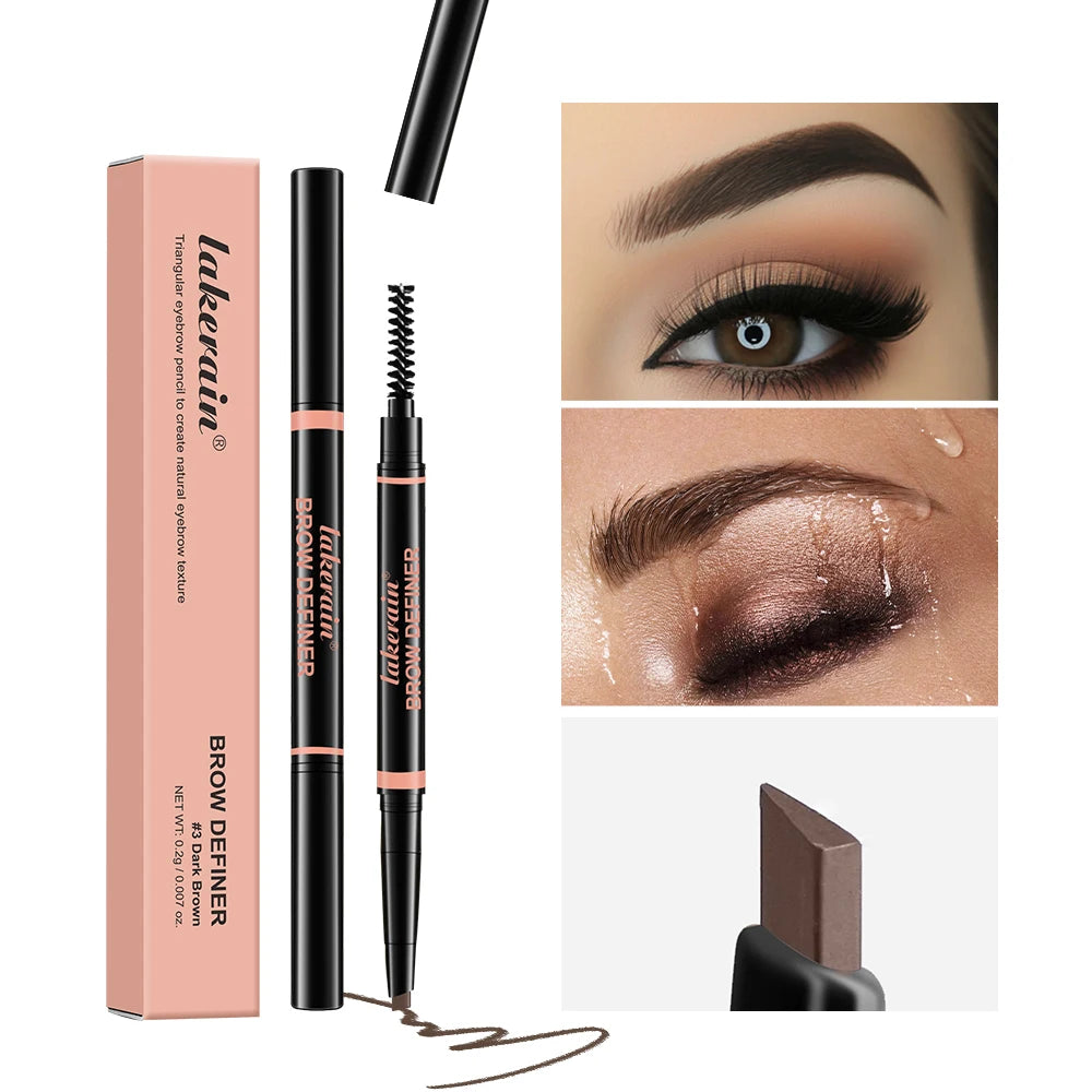 Lakerain Triangle Eyebrow Pencil – Waterproof Auto-Rotating 3 Colors Eyebrow Pencil Oasis Select