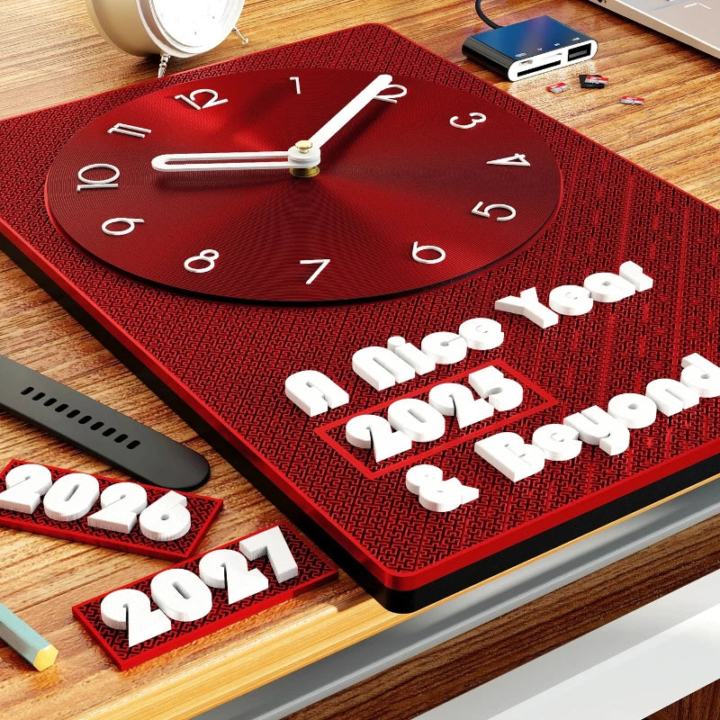 Watch Clock Wall Mounted Ultra Quiet Creative Three-dimensional Minimalist New Home Wall Clock Minimalist Living Room Oasis Select
