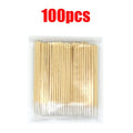 100/300/600pcs Disposable Nail Wood Cotton Swab Clean Sticks Lint-Free Wood Nail Cleaning Bud Wooden Tip Nail Polish Remover Oasis Select 100pcs