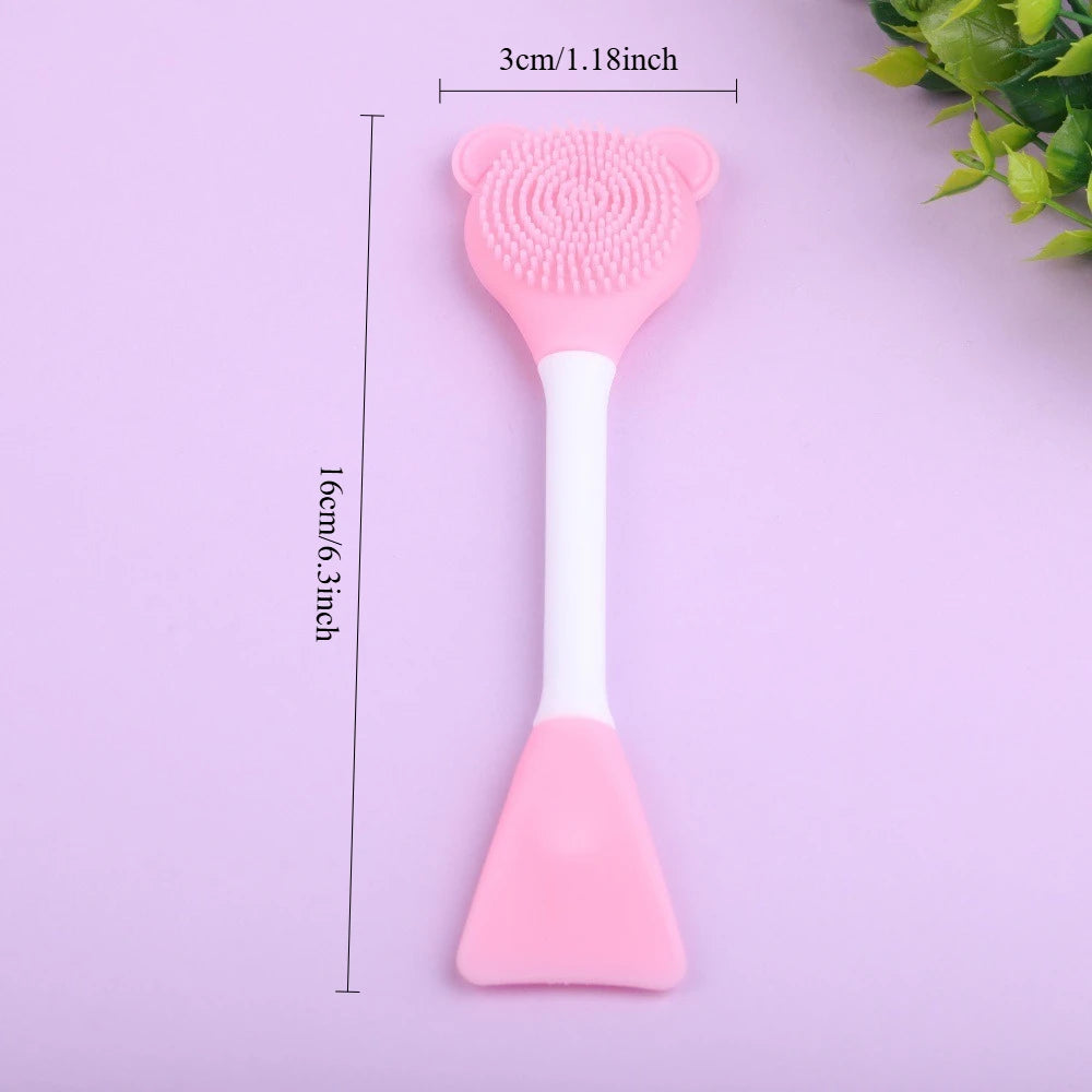 3pcs Double-headed silicone facial mask brush for cleansing pores, a cleansing brush for applying clay masks, a portable beauty Oasis Select 3pcs