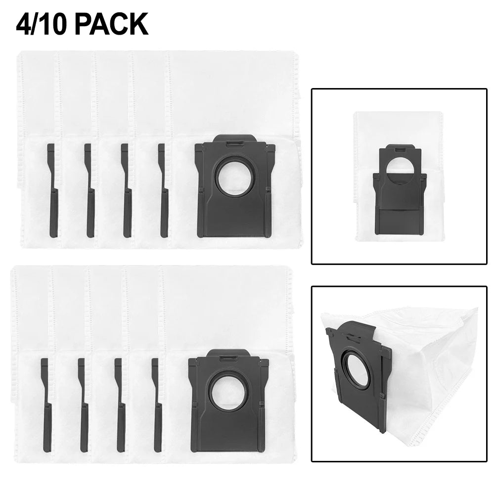 Replacement Dust Bag For Mova Mobius 60 Robot Vacuum Cleaner 4/10Pcs Disposable Non Woven Fabric Filter For Auto Empty Station Oasis Select