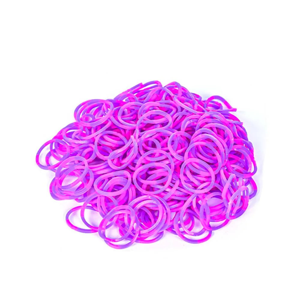 600pcs Loom Rubber Bands Kit Bracelet Making Kit for Kids Elastic Weaving Lacing DIY Crafting Gift Girl Oasis Select Rose Red Purple