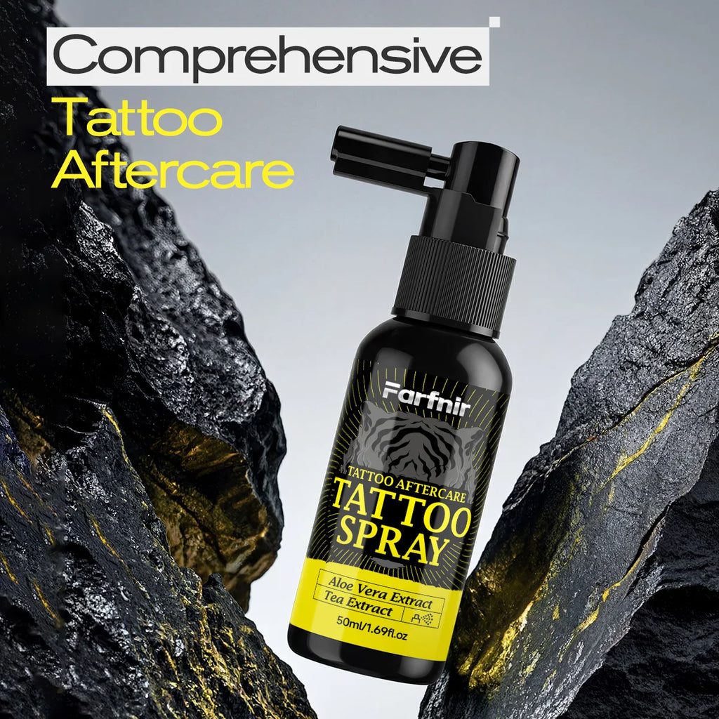 TATTOO SPRAY is suitable for pre- and post-tattoo care, helps maintain long-lasting color, and enhances color brightness. Oasis Select
