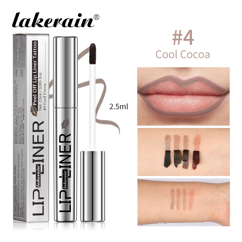 4colors Peel Off Lip Liner Waterproof Long Lasting Lipliner Pencil Moisturising Lips Gloss Tattoo Lipgloss Lipsticks Cosmetics Oasis Select 04