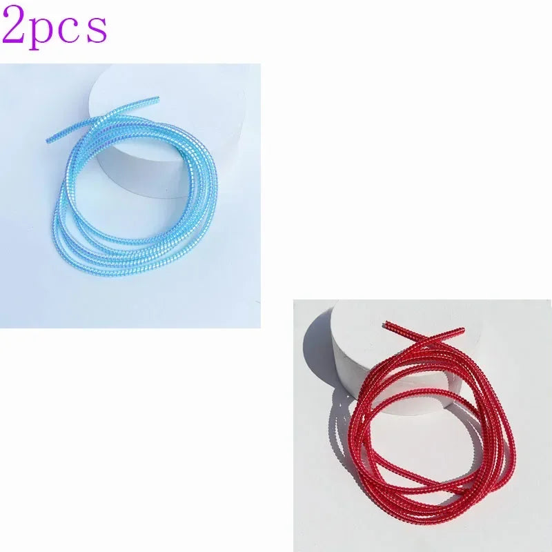 2/1Pcs 1.6M Laser Cable Protectors Spiral Data Cable Organizer Wrap Universal Phone Charger Cord Saver Sleeve Oasis Select Mix colors-2pcs 3