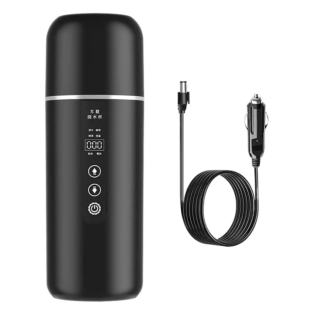 12V/24V Car Electric Kettle – Smart LCD Temp Control 500ml Car Travel Kettle Oasis Select A