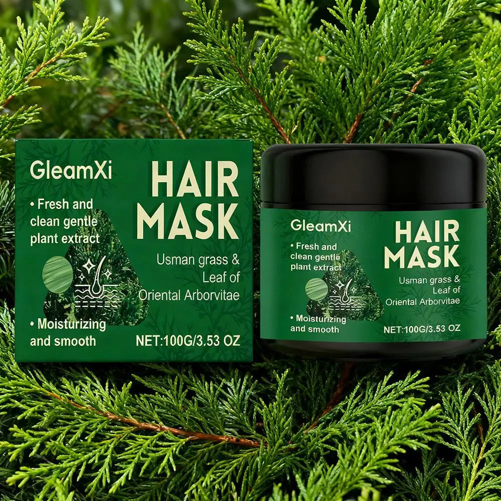 Natural Usman Shampoo Bar + Hair Mask+Hair Oil Set, Usma Grass Soap for Women&Men Gray Hair Reverse, Hair Thickening & Darkening Oasis Select