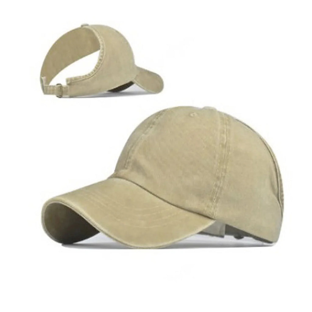 Adult empty top baseball cap, quick drying outdoor sports cap, lightweight casual cap, ponytail sun hat, breathable cap Oasis Select