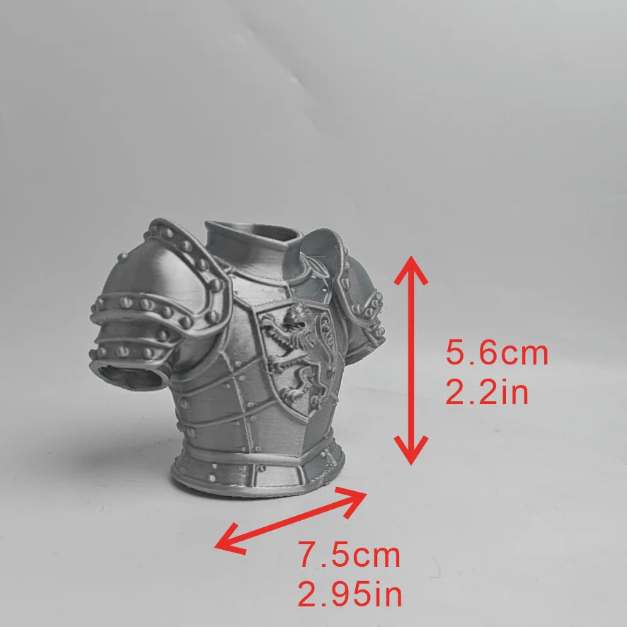 Medieval Knight Armor Aquarium Statuette Decor Retro Fish Hideout Planter for Aquatic Plants Shrimp Fish Tank Ornament Plant Pot Oasis Select Silver armor