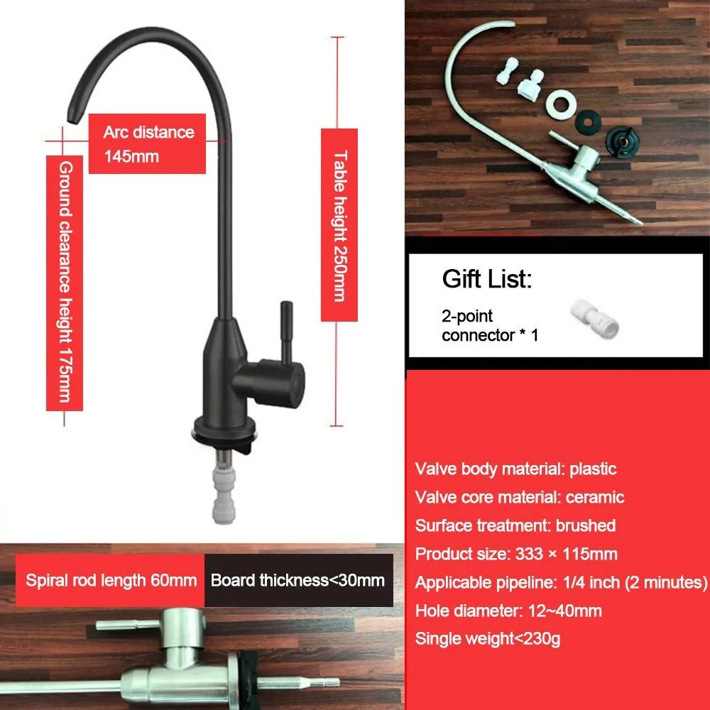 Stainless Steel Water Filter Faucet | 360° Swivel Kitchen Tap
