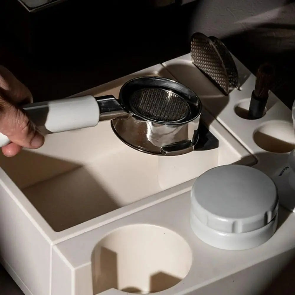 Espresso Tamping Station with Knock Box & Organizer