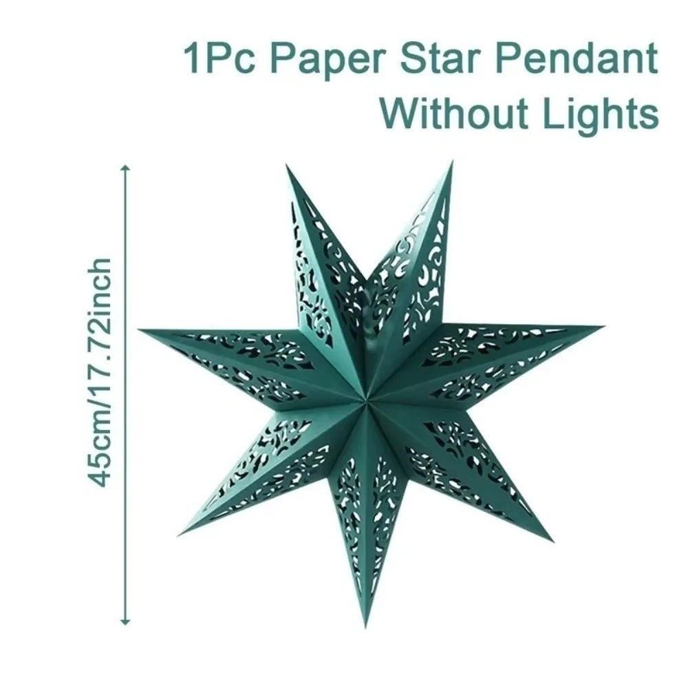 45cm Hollow Star Paper Christmas Lantern Hanging Light Cover