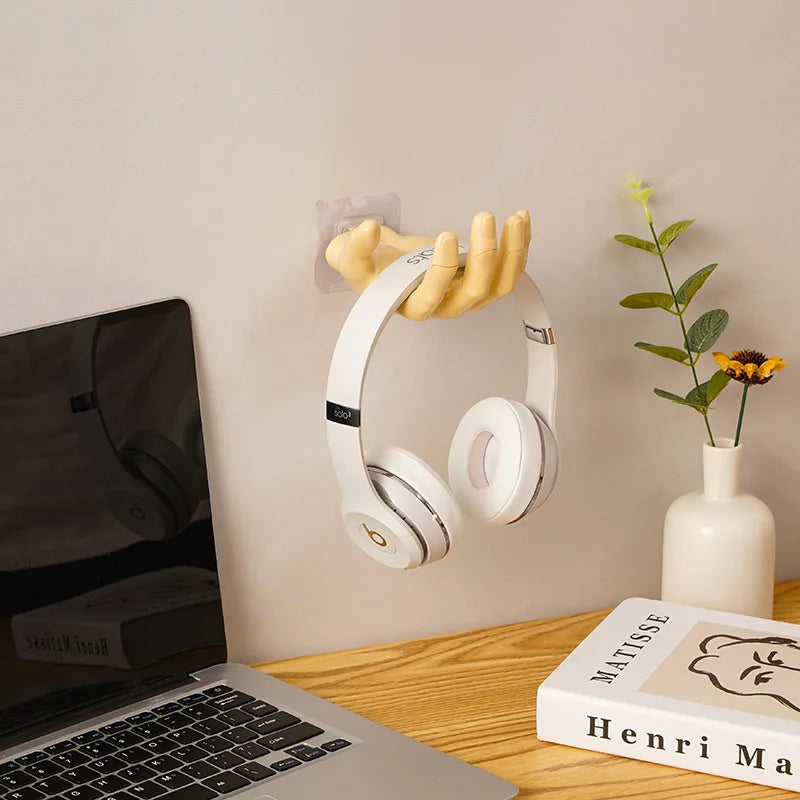 1PC Palm Shaped Wall Hanging Strong Non Punching and Traceless Hook Home Wall Storage Key Earphone Storage Rack Organization Oasis Select