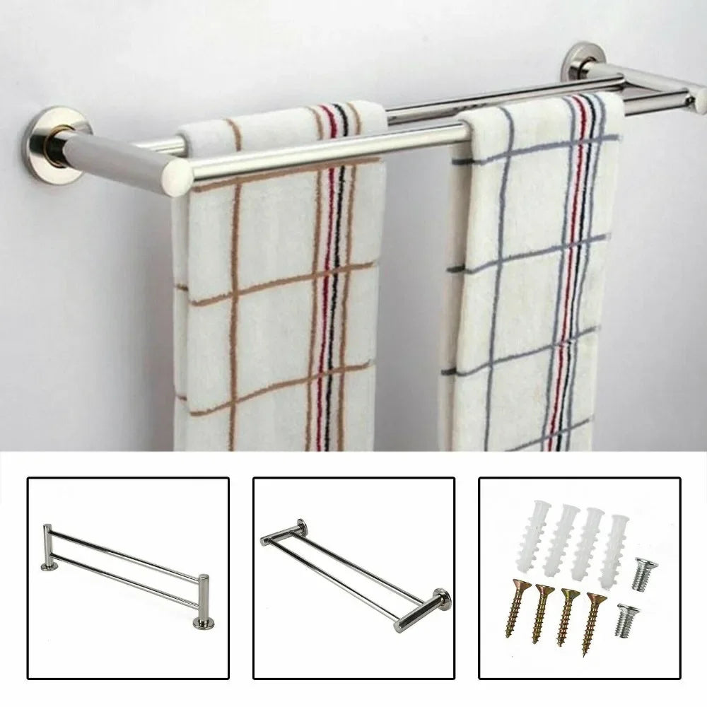 40/50cm Useful Toilet Hanger Holder Wall Mount Storage Shelf Towel Rack Bathroom Bar Clothes Holder Oasis Select