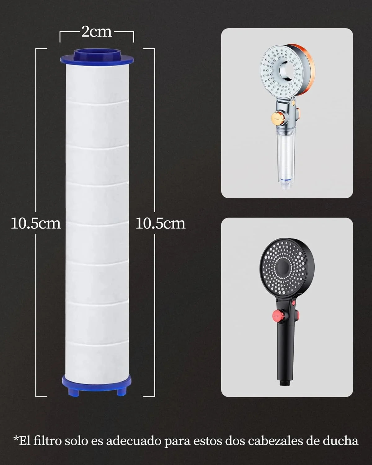 Shower Enclosure with Filter, High Pressure Shower Head with 3 Modes, Water Saving Bathroom Showers, Rain Shower Head Oasis Select