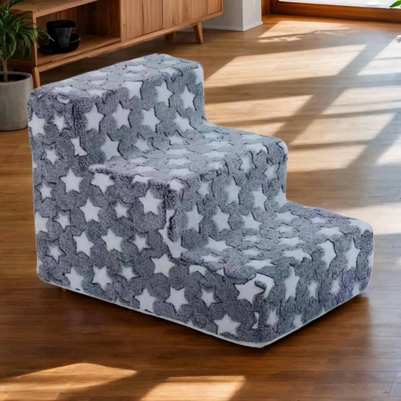 Dog Steps for Bed 3 Steps Non-Slip Cat Stairs Ramp for Couch Non-Slip Removable Cat Ladder Balanced Climbing Pet Ramp for Sofa Oasis Select