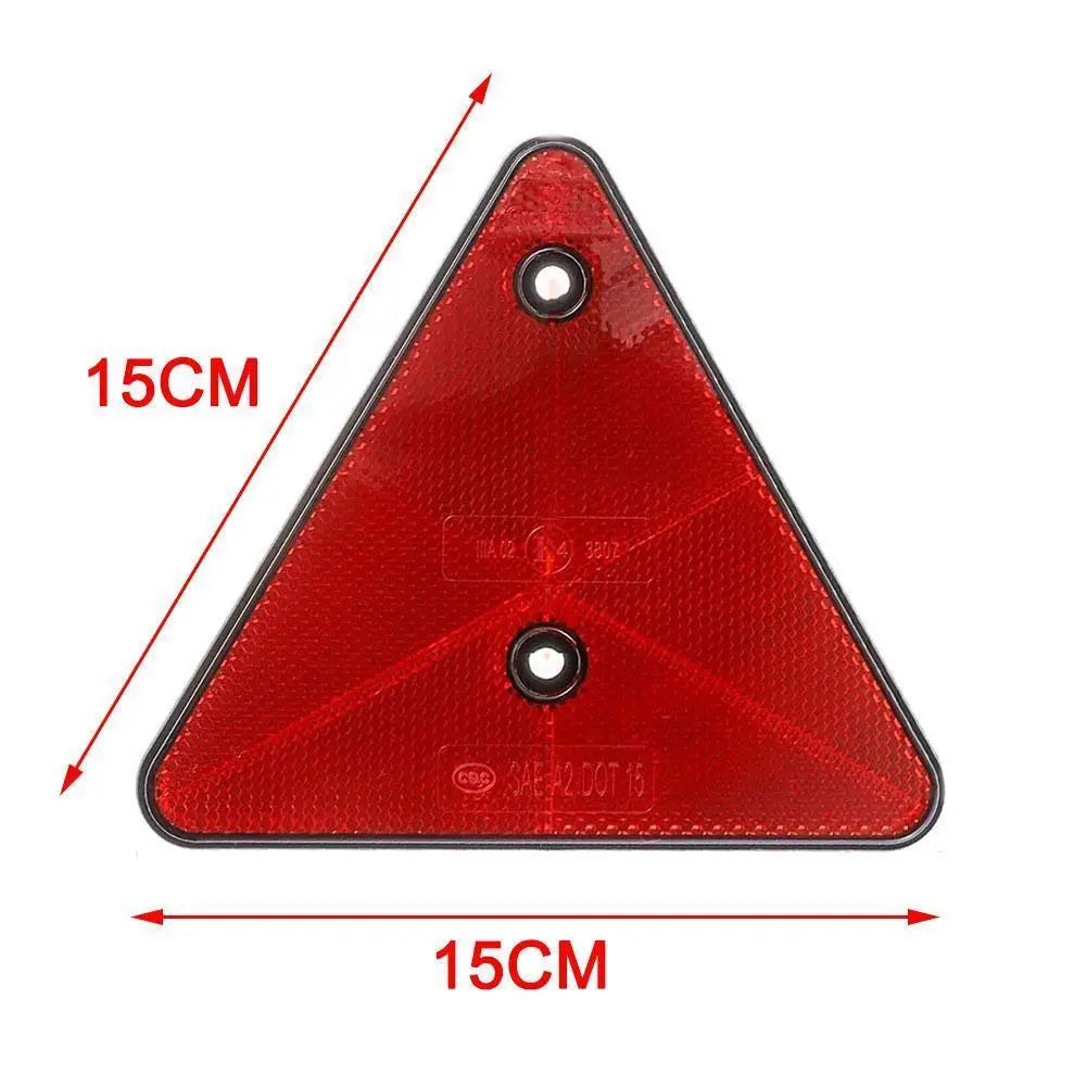 Red Triangle Reflectors Rear Reflectors Safety Warning For Trailer Bike Motorcycle Truck Boat Car Accessories Oasis Select