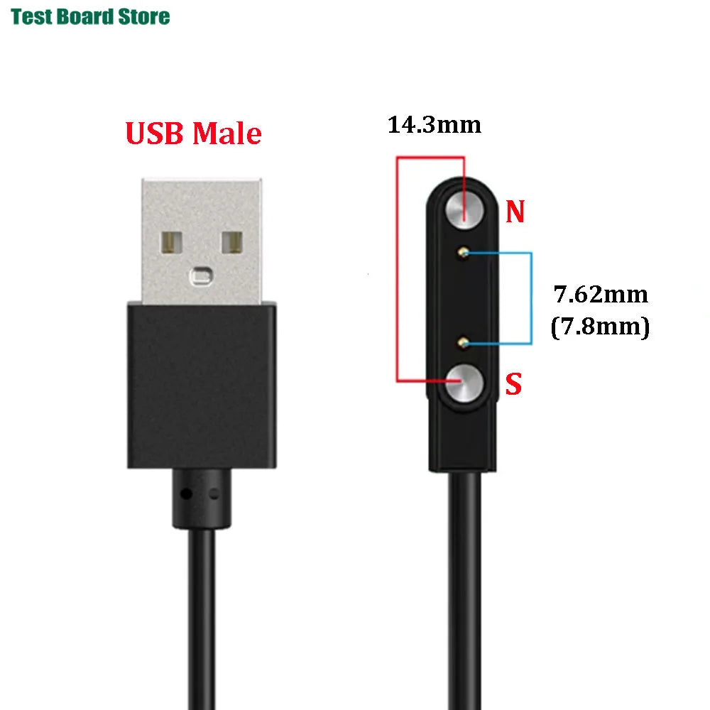 Smart Watch Magnetic USB Dock Charger 2pin 4pin Charging Cable Oasis Select USB-7.62-14.3