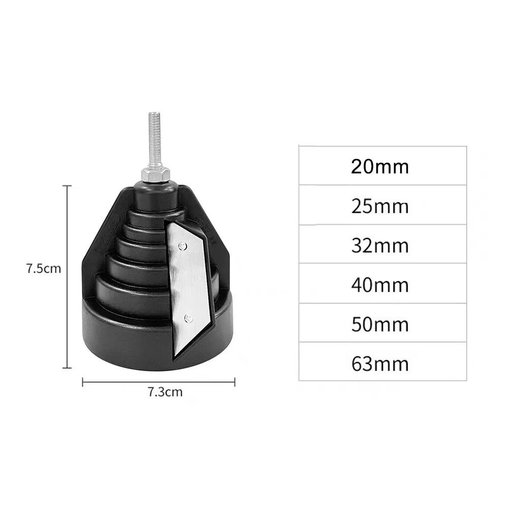 PE Pipe Outer Circle Finishing Chamfering Device PE/PVC/PP Pipe Chamfering Tool PVC Reamer Scraper Deburring Trimming Device Oasis Select