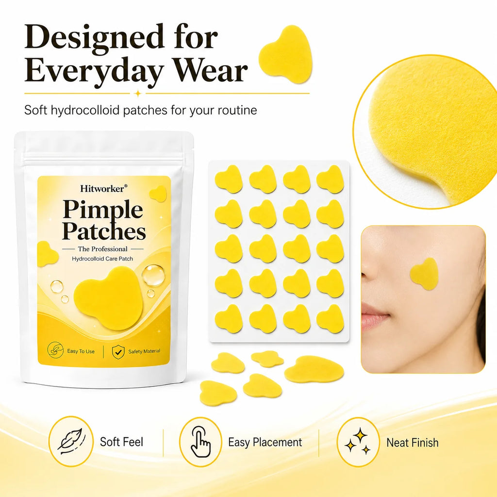 40/100PCS Hydrocolloid Patch Set for Daily Skin Care, Soft Feel, Easy Placement, Portable Pack for Home, Travel & Night Routine Oasis Select