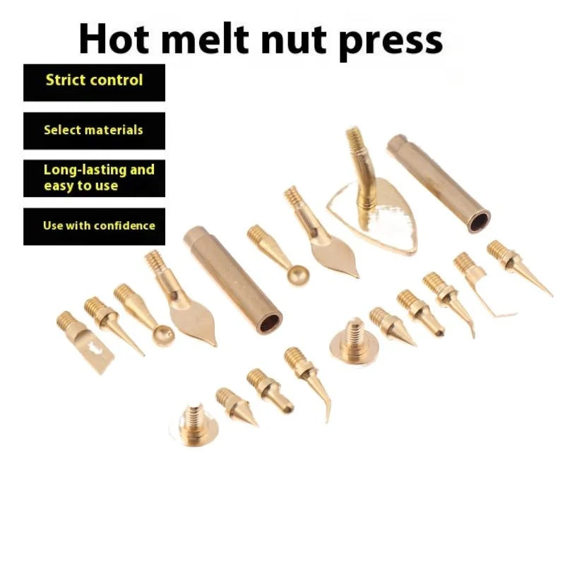 7/9/10Pcs Heat Insert Nut Iron Tip M2 M3 M4 M5 M6 M8 Brass Thread Embedded Kit Tool For Plastic 3D Printer Soldering Iron Oasis Select