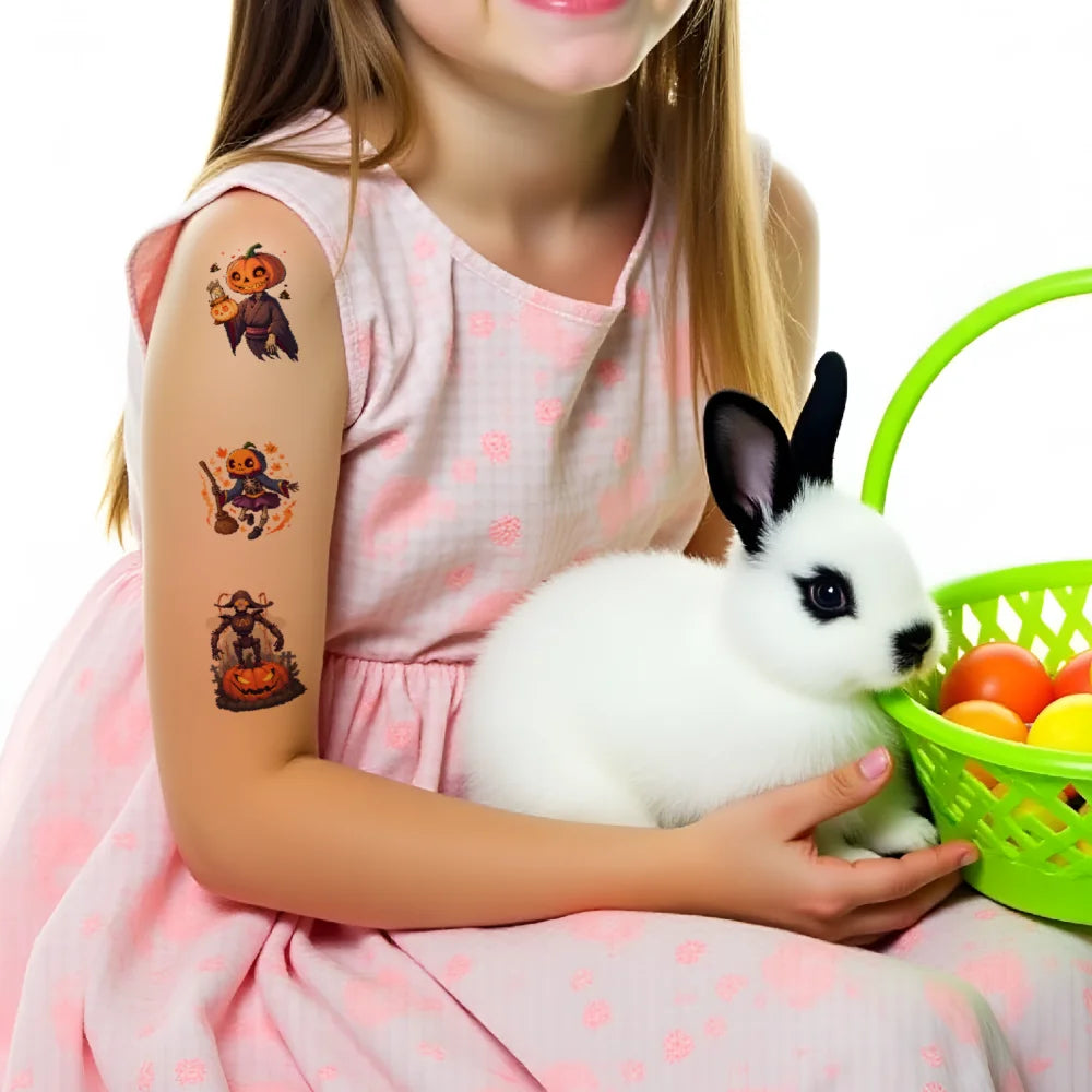 54pcs Halloween Temporary Tattoo Stickers – Waterproof Body Art Temporary Tattoo Stickers Oasis Select
