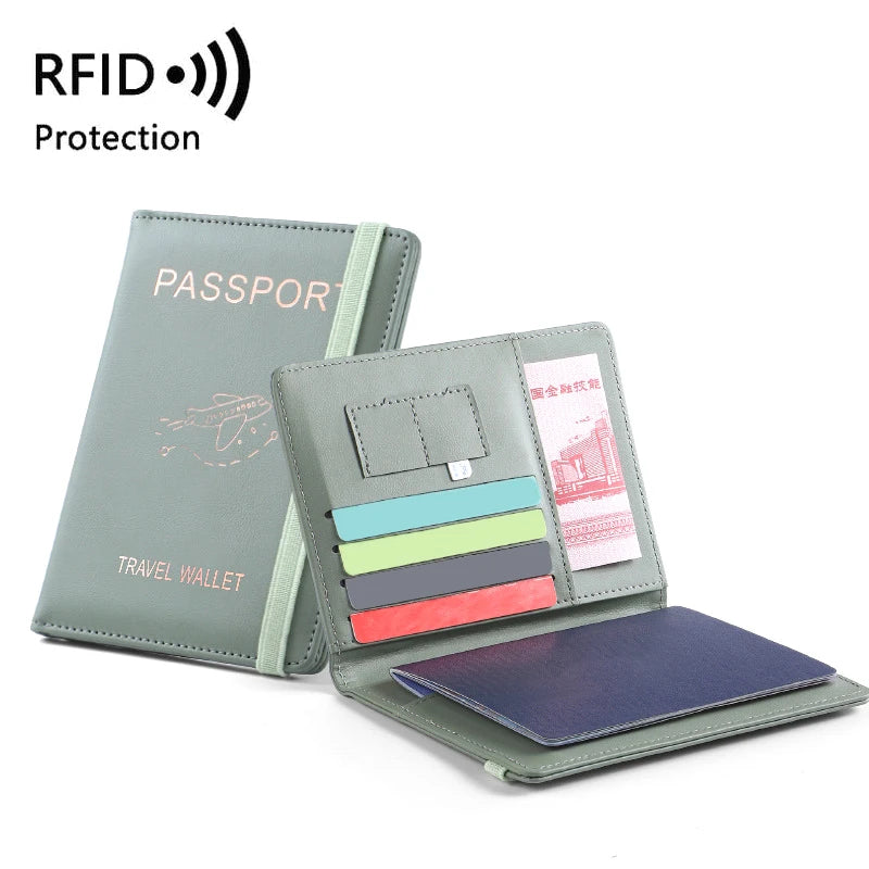 Waterproof PU Leather Passport Holder & Travel Wallet Passport Holder Wallet Oasis Select Green