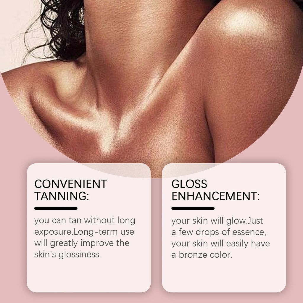 Tanning Dark Drops Watermelon Sunless Long-Lasting Bronzer Natural Wheat-Colored Skin Nourishing Vitamin E Face Body Self Tanner Oasis Select