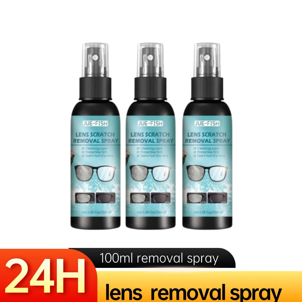 100ML Lens Scratch Removal Spray Phone Screen Helmet Scratch Repair Spray Eyeglass Cleaning Spray Sunglasses Cleaning Solution Oasis Select 3PCS