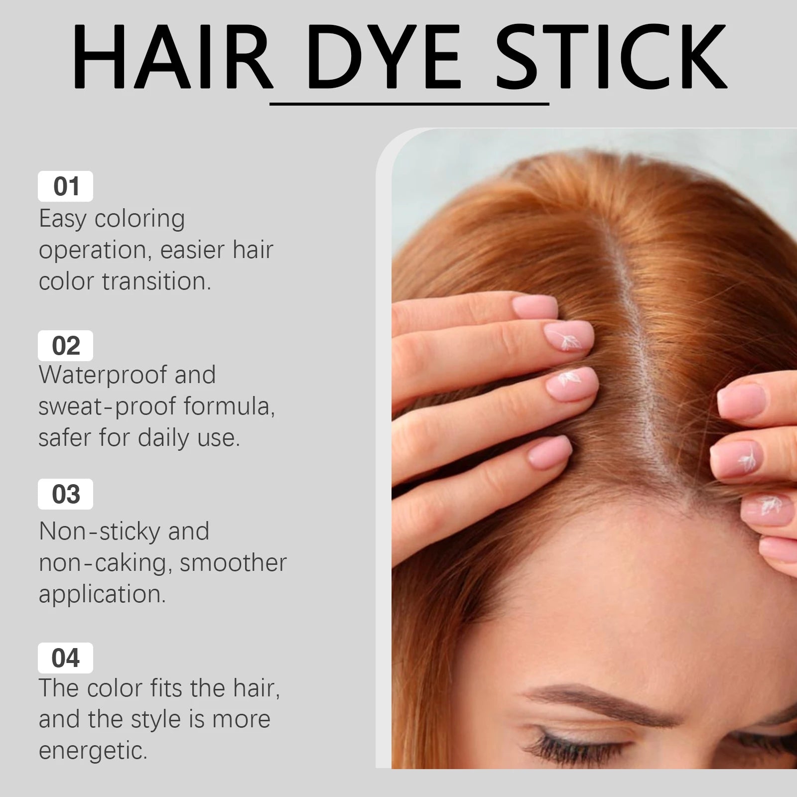Temporary Hair Stick Three Quick Cover Gray Hairs Root Dyeing