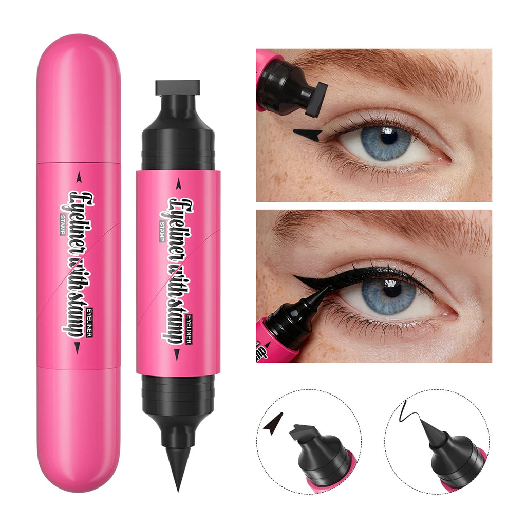 Hello Kiss 2-in-1 Winged Eyeliner Stamp Pen – Waterproof