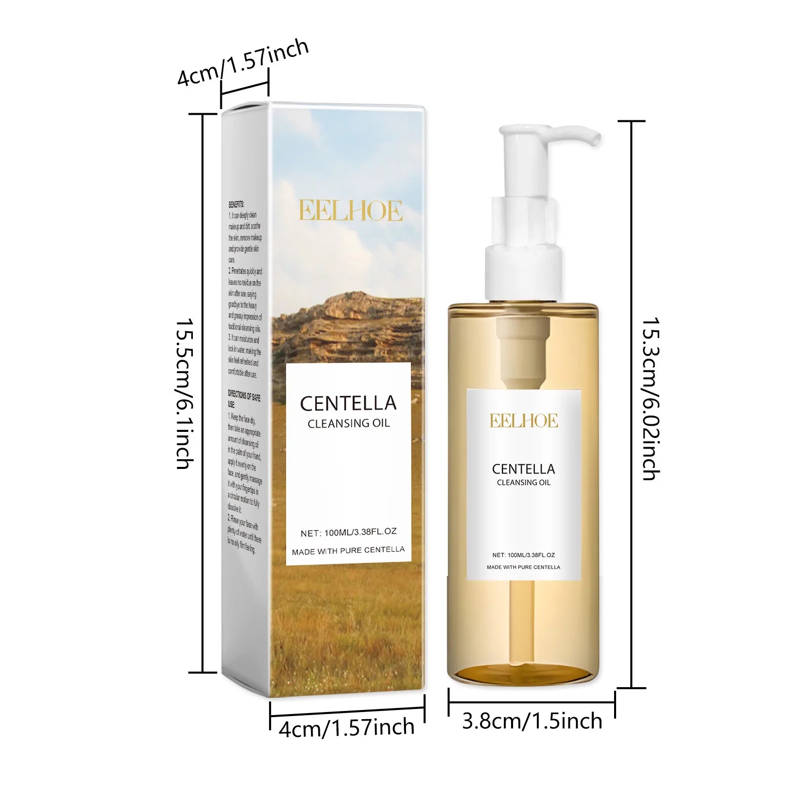 Centella Skin Care Set Centella Serum Face Wash Cleansing Oil Facial Care Set Soothing Refreshing Smooth Glowing Face Essence Oasis Select Cleansing Oil 100ml